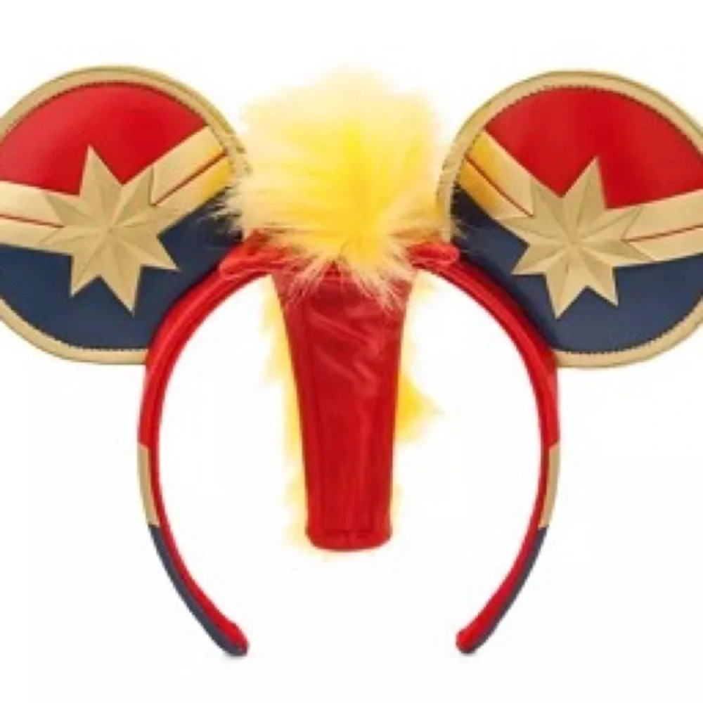 Disney Ears Headband Marvel's Captain w/Hair Mohawk “Higher Further Faster” NWT